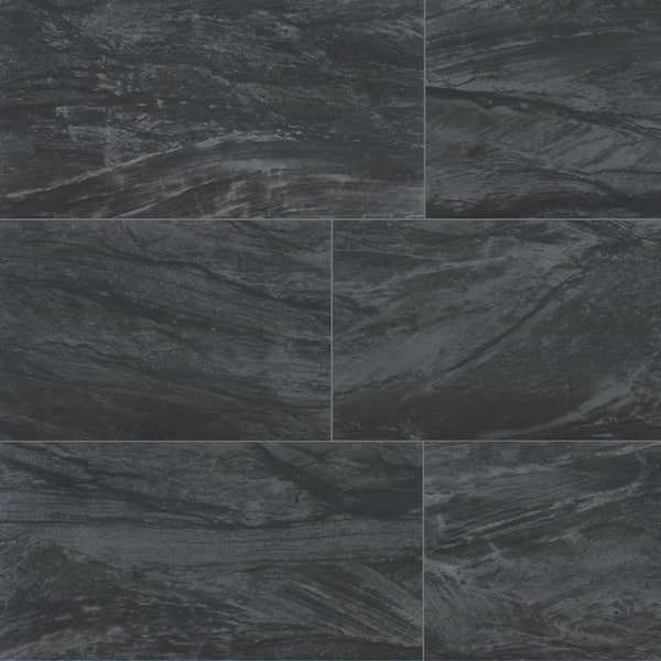 MSI Anastasia Anthracite 24 In. X 48 In. Matte Porcelain Floor And Wall Tile (16 sq. ft./Case)