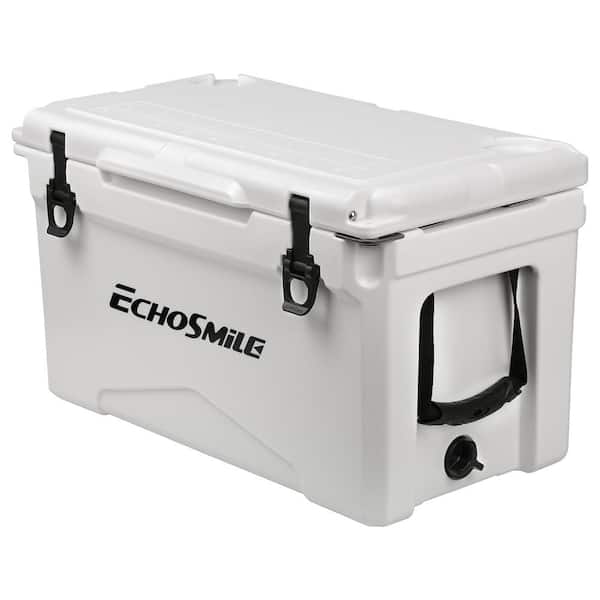 Cesicia 40 qt. Food and Beverage White Outdoor Cooler Insulated Box Chest Box Camping Cooler Box