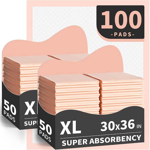 30 in. x 36 in. Extra Large Disposable Bed Pads-100 Count Pack, Heavy Duty Absorbent Leakproof Underpads for Pets, Baby