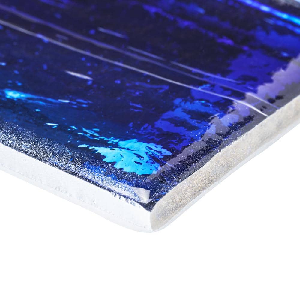 Apollo Brick Polished Blue Glass Subway Wall Tile