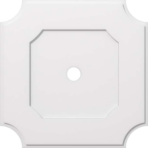 1 in. P X 19 in. C X 32 in. OD X 3 in. ID Locke Architectural Grade PVC Contemporary Ceiling Medallion