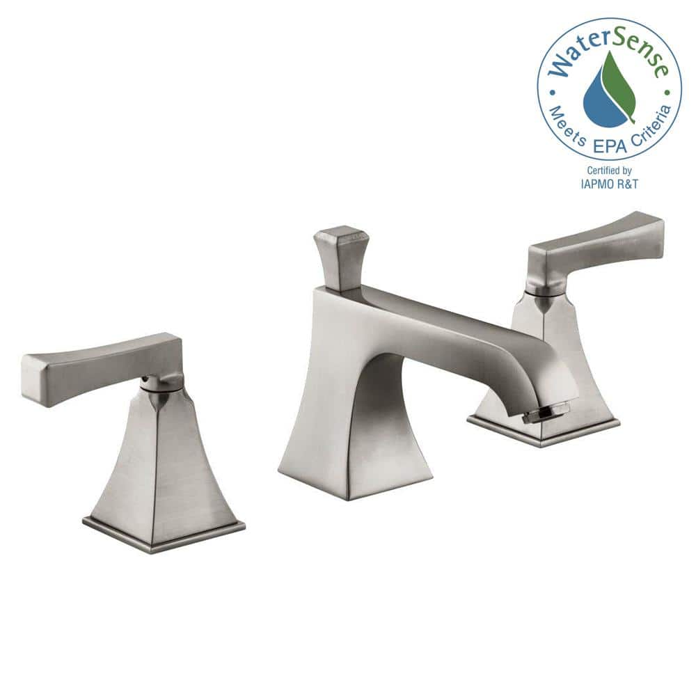 Elegant Vibrant Brushed Nickel Widespread Bathroom Faucet