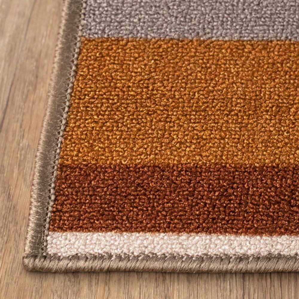 Modern Multicolor Striped Synthetic Indoor Outdoor Area Rug