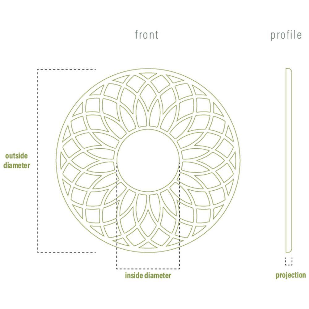 22-Inch White PVC Pierced Ceiling Medallion