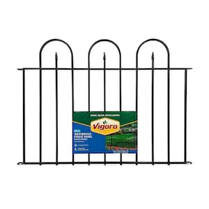 Westbrook 34.7in. H x 48.6in. W Black Steel Fence Panel (4-Pack)