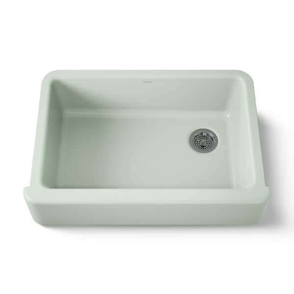 Whitehaven 32.69 in. Undermount Single Bowl Aspen Green Cast Iron Kitchen Sink