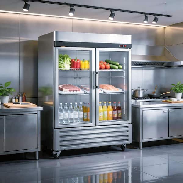 リケルメページ Karl home 45 Cu. Ft. Stainless Steel Commercial Refrigerator in