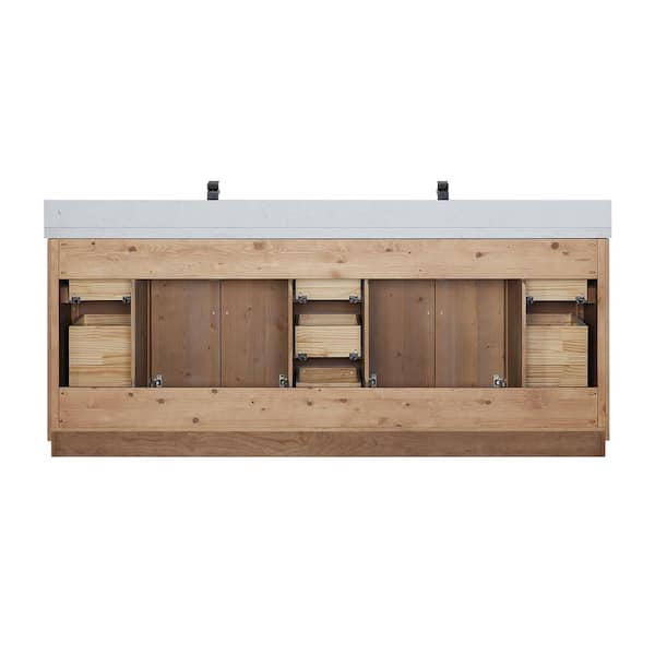 Altair Anais 84 in. W x 22 in. D x 33 in. H Double Sink Bath