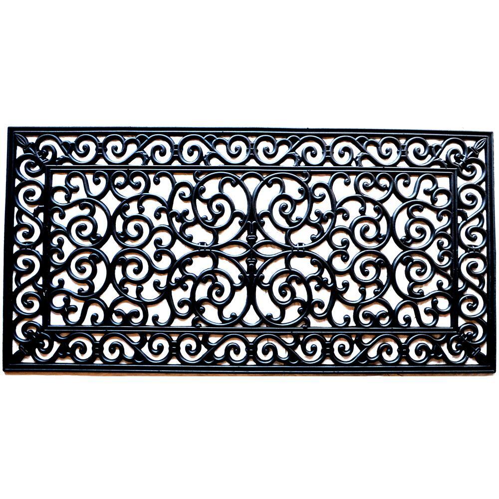 Wrought Iron Brooklyn 48 in. x 24 in. Rubber Door Mat price history on PriceWatchPro