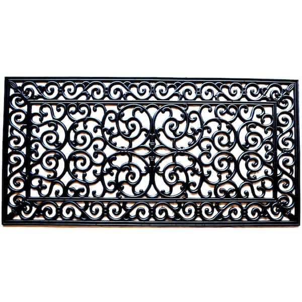 Imports Decor Wrought Iron Brooklyn 48 in. x 24 in. Rubber Door Mat