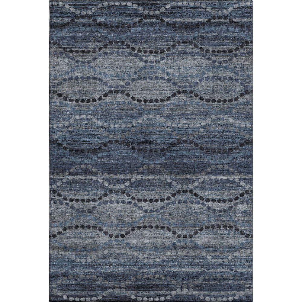 Mayfield Premium Machine Washable Abstract AMF2031 Navy 8 ft. x 10 ft. Area Rug price history on PriceWatchPro