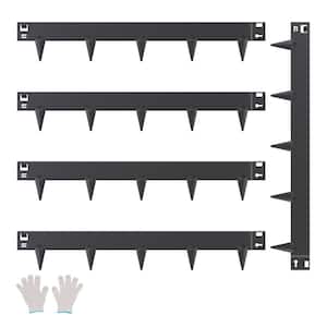 3 in. x 39 in. Steel Lawn Edging Metal Landscape Edging Landscaping Metal Edging Black Lawn Edge for Yard (5-Pieces)