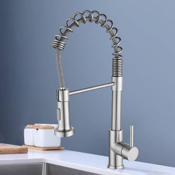 Satico 18.89 in Single Handle 360° Spout Swivel Pull Down Sprayer