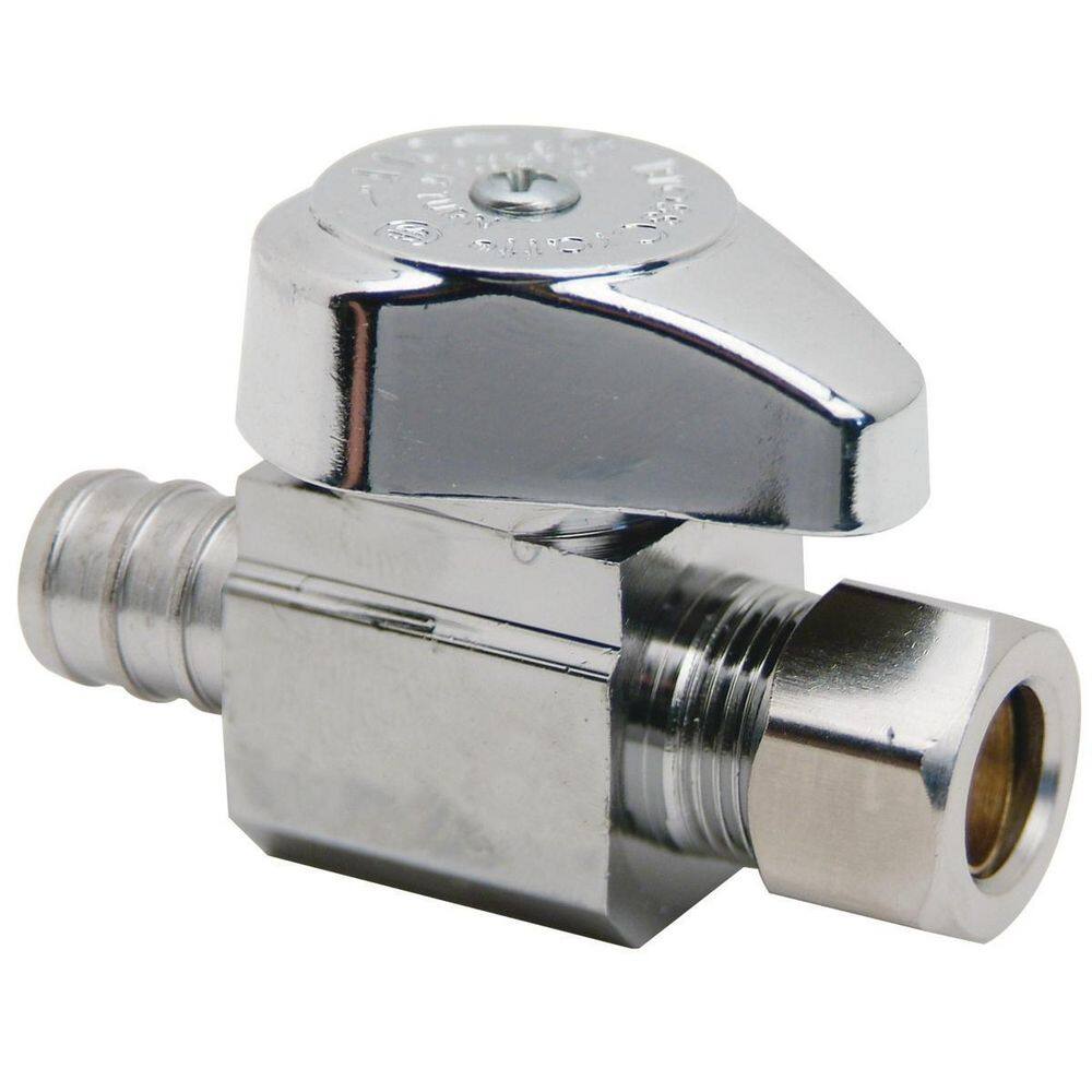 1/2 in. Nom Crimp Barb Inlet x 3/8 in. OD Comp Outlet Brass 1/4-Turn Straight Stop less Nut/Sleeve price history on PriceWatchPro