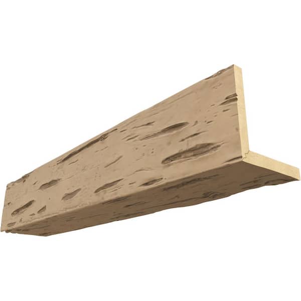 Ekena Millwork Endurathane 10 in. H x 10 in. W x 8 ft. L Pecky Cypress Oatmeal Faux Wood Beam