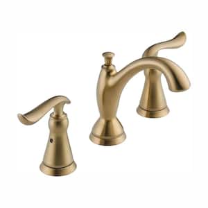 Linden 8 in. Widespread 2-Handle Bathroom Faucet with Metal Drain Assembly in Champagne Bronze