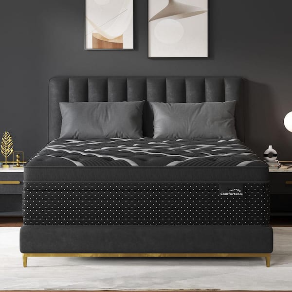 Queen Medium Firm Hybrid Cooling Gel Memory Foam Mattress 14 in. Bed-in-a-Box Mattress with Motion Isolation