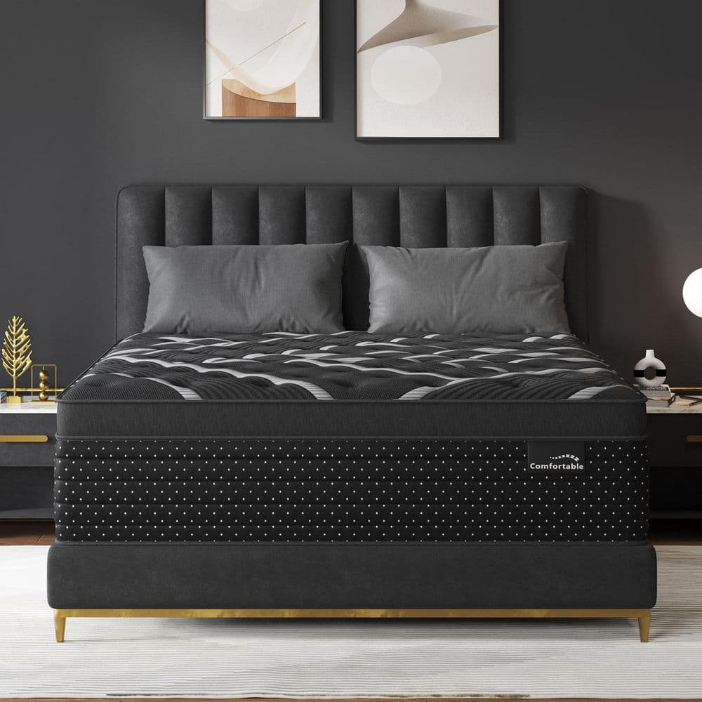 LuckyLotus Twin Size Medium Firm Hybrid Cooling Gel Memory Foam
