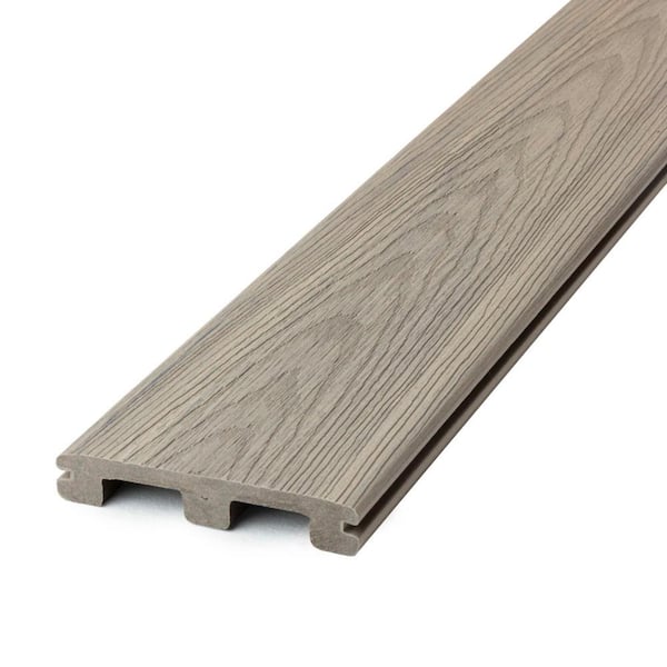 Venture 1 in. x 6 in. x 16 ft. Saltwater Gray Grooved Edge Composite Deck Board