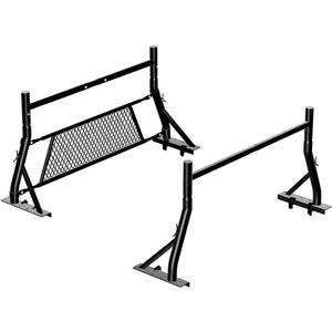 800 lbs. Capacity Non Drilling Steel Pickup Truck Rack with Removable Window Protector Headache Rack and Mounting Clamps