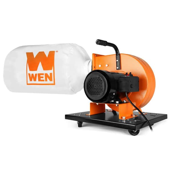 WEN 7.4 Amp Rolling Dust Collector with Induction Motor, 15 Gal. Bag and Optional Wall Mount
