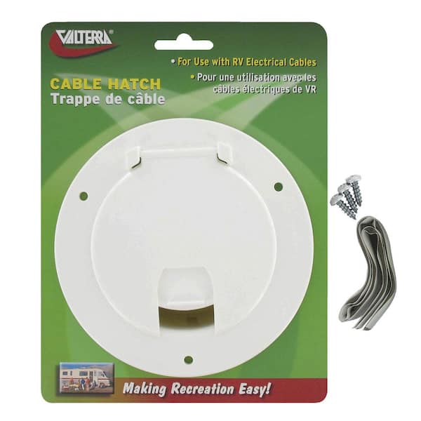 Valterra Large Round Cable Hatch - White
