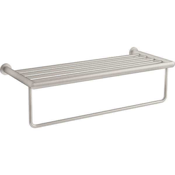 KOHLER Kumin 1-Bar Towel Rack in Vibrant Brushed Nickel