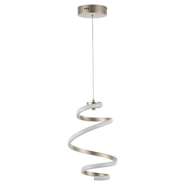 JONATHAN Y Whirl 11 in. 1-Light Silver Modern Minimalist