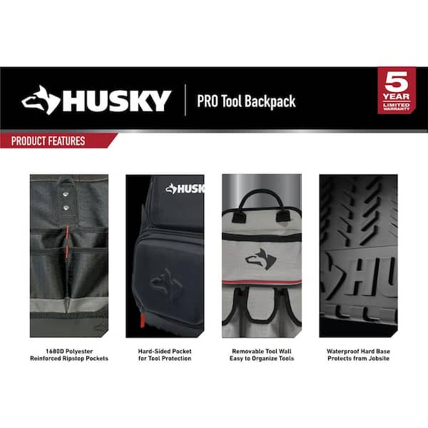 Husky Heavy Duty PRO Tool Backpack H-68007 - The Home Depot