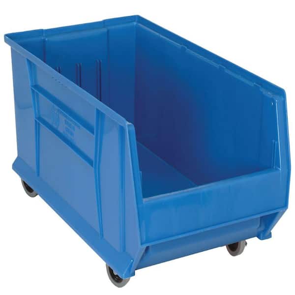 QUANTUM STORAGE SYSTEMS 30 in. Quantum Hulk Mobile 24 Gal. Storage Tote in Blue (1-Pack)