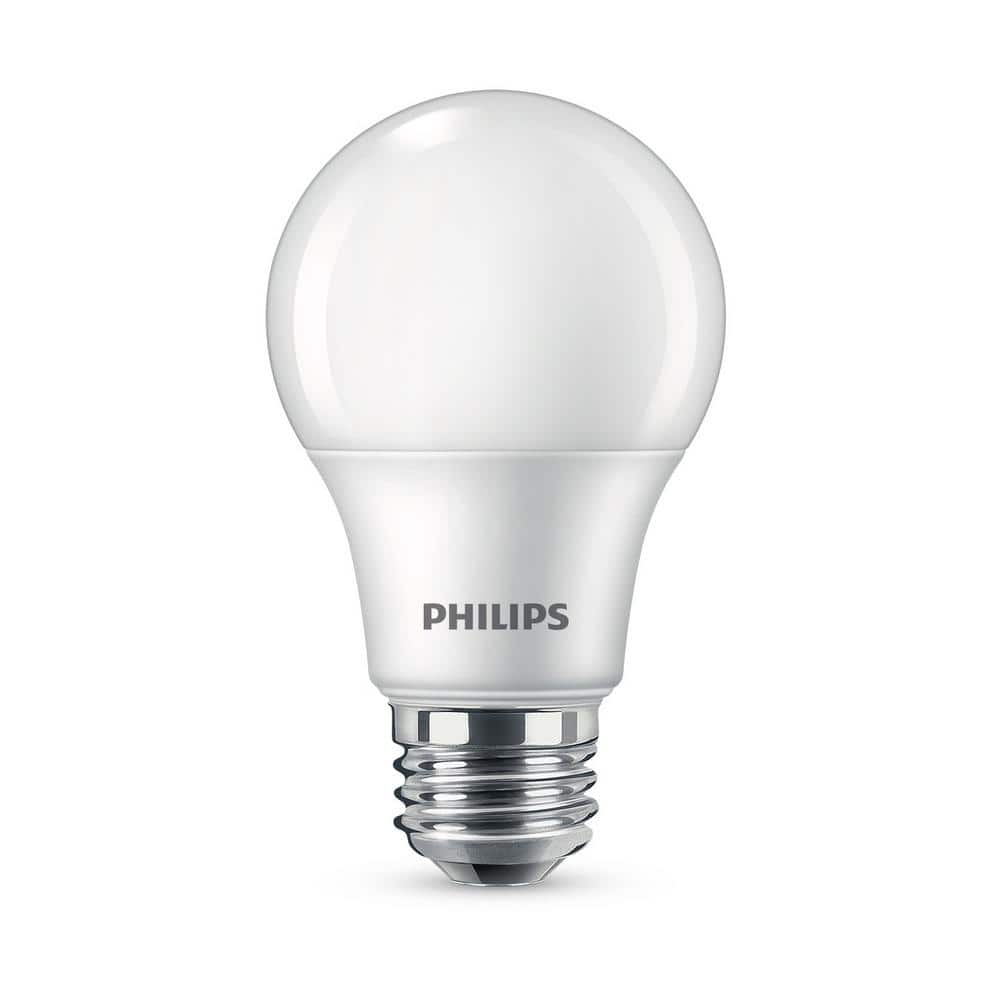 Philips Soft White Frosted LED A19 Light Bulbs, 4-Pack