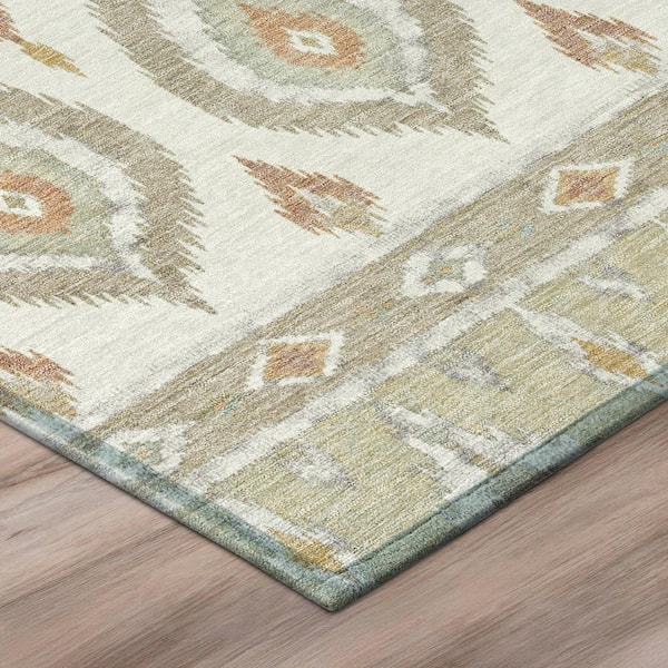Chantille Machine Washable Indoor/Outdoor Abstract ACN3070 Ivory 9 ft. x 12 ft. Area Rug