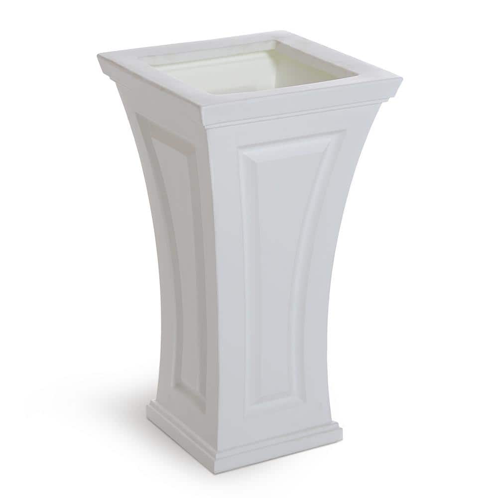 Cambridge Tall White Polyethylene Outdoor Planter