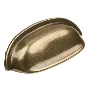 GlideRite 1-3/8 in. Antique Brass Square Cabinet Knob (10-Pack) 5101-AB-10