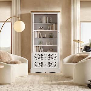 SAFAVIEH Rigby 72 in. Brown/Gold Metal 5-shelf Bookcase ETG6206A