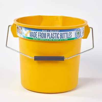 3.5 Gal. Yellow Round 14 Qt. Utility ECO Bucket 100% Made from Recycled Water Bottles