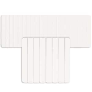 Diatomite Quick-Dry Stone Water-Absorbing Natural White Bath Mat Set Extra Large and Small