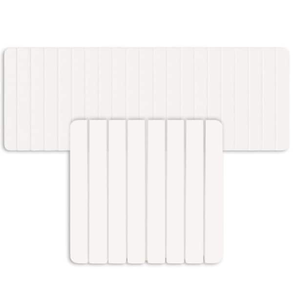 Diatomite Quick-Dry Stone Water-Absorbing Natural White Bath Mat Set Extra Large and Small