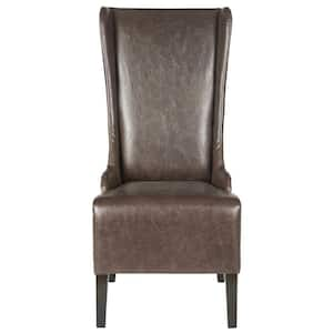 Bacall Antique Brown Bicast Leather Dining Chair