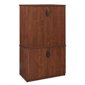 Magons 29 in. Cherry Storage Cabinet with Second 35 in. Storage Cabinet
