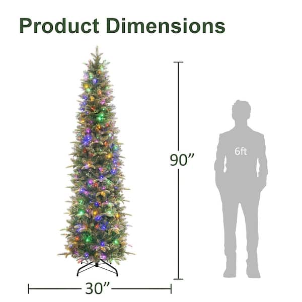 Puleo International 7.5 ft. Pre-Lit Artificial Christmas Tree