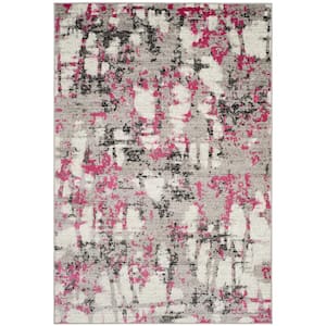 Skyler Gray/Pink 8 ft. x 10 ft. Abstract Area Rug