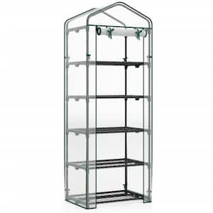 Costway 69 in. x 48 in. x 75 in. Mini Greenhouse with 5 Tier