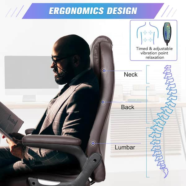 Pinksvdas Office Chair with Vibrating, Adjustable Ergonomic