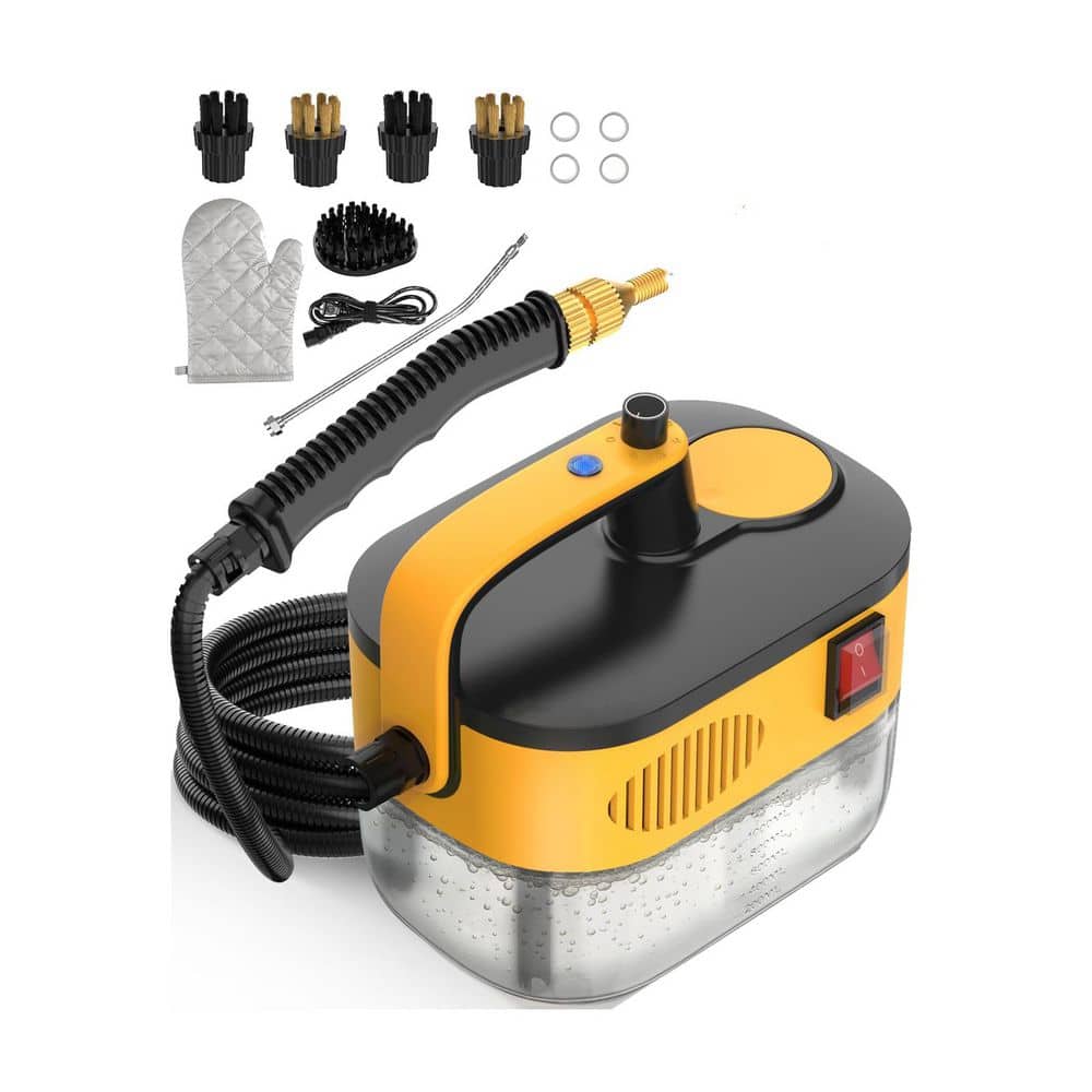 1500W Corded Steam Cleaner w 1. 2L Tank, 6 Levels Steam, 11 Accessories for Grout, Tile, Floor, Car and More, Yellow price history on PriceWatchPro