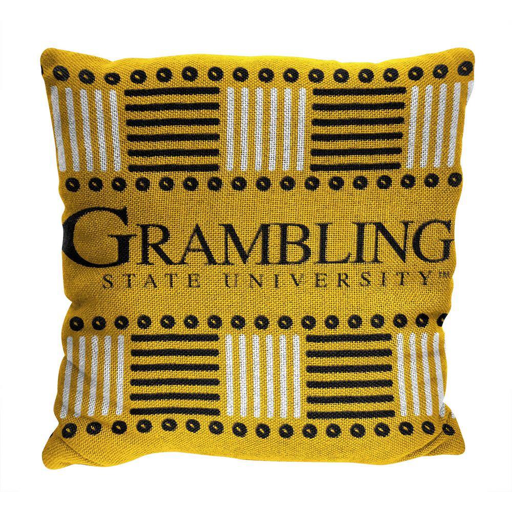Grambling State University Yellow Jacquard Decorative Pillow Set