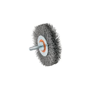 Robtec 2 in. x 1/4 in. Shank Crimped Brass Coated Steel Wire Cup Brush  200CRCS12 - The Home Depot