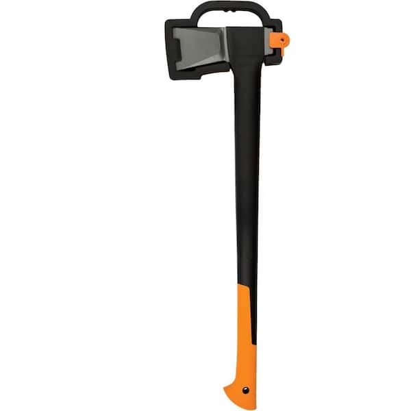 6 lb. Axe with 28 in. Wood Handle, Shock-Absorbing Handle, X25 Super Wood Splitting Axe for Medium to Large Size Logs