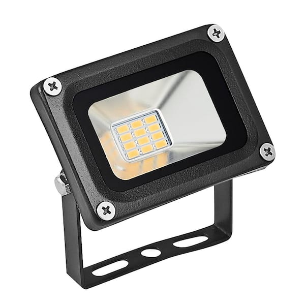 CIPACHO 10-Watt 180-Degree Black Integrated LED Outdoor Flood Light