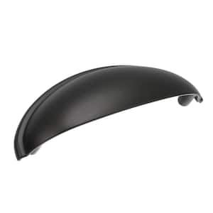 Ravino 3 in. (76mm) Classic Matte Black Cabinet Cup Pull